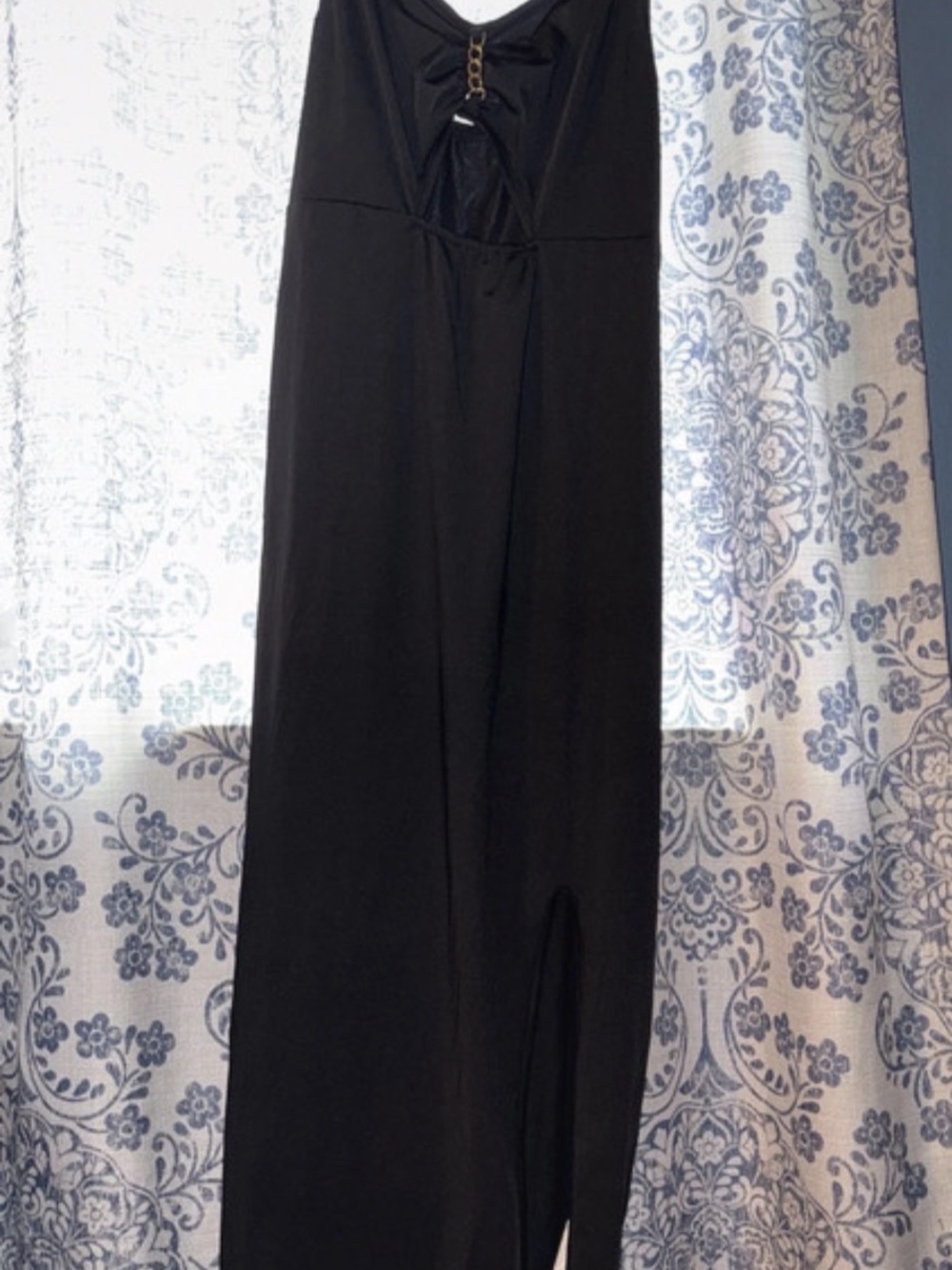 SHEIN Black Chain Strap Maxi Dress Size X